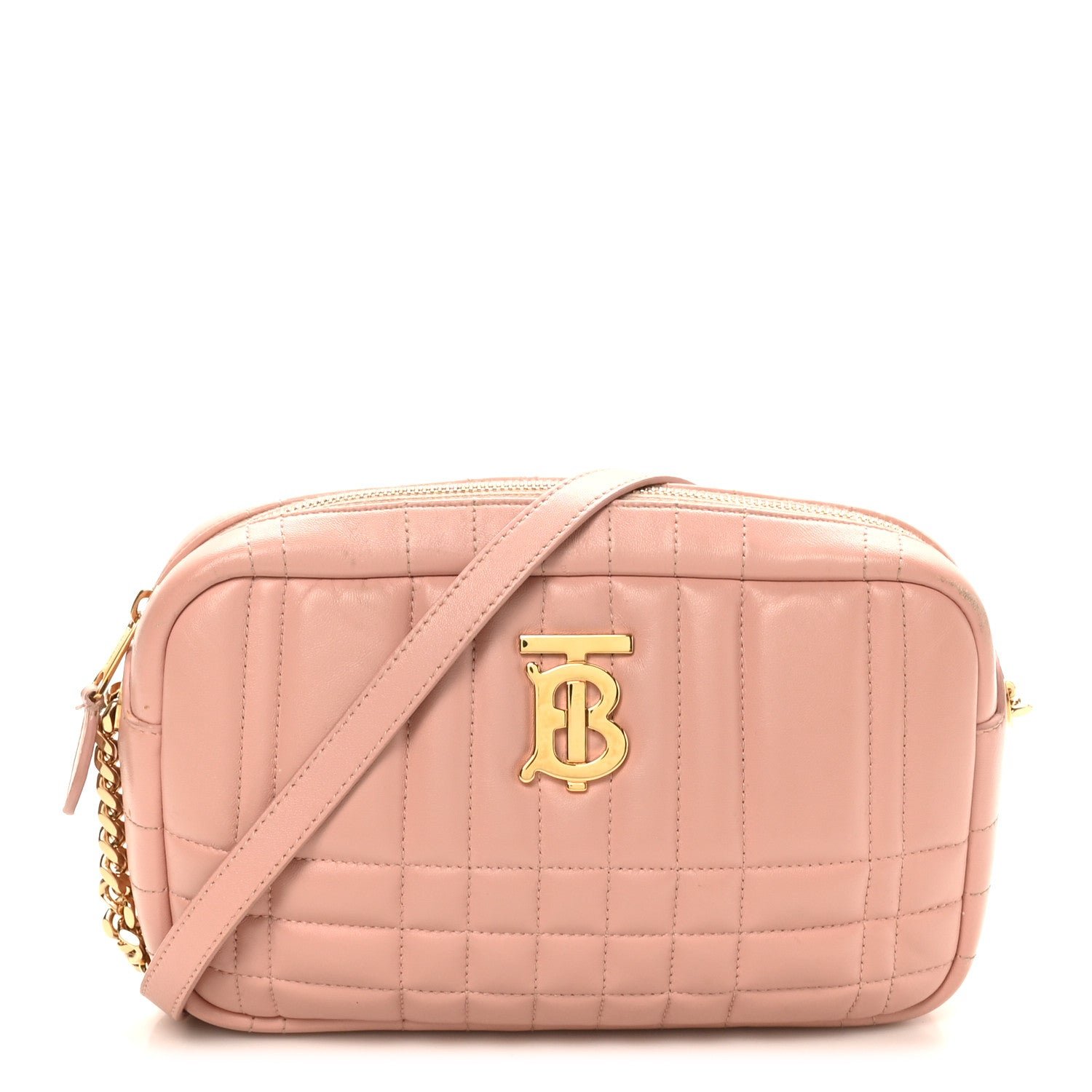 Burberry Calfskin Quilted Small Lola Camera Bag  Dusty Pink
