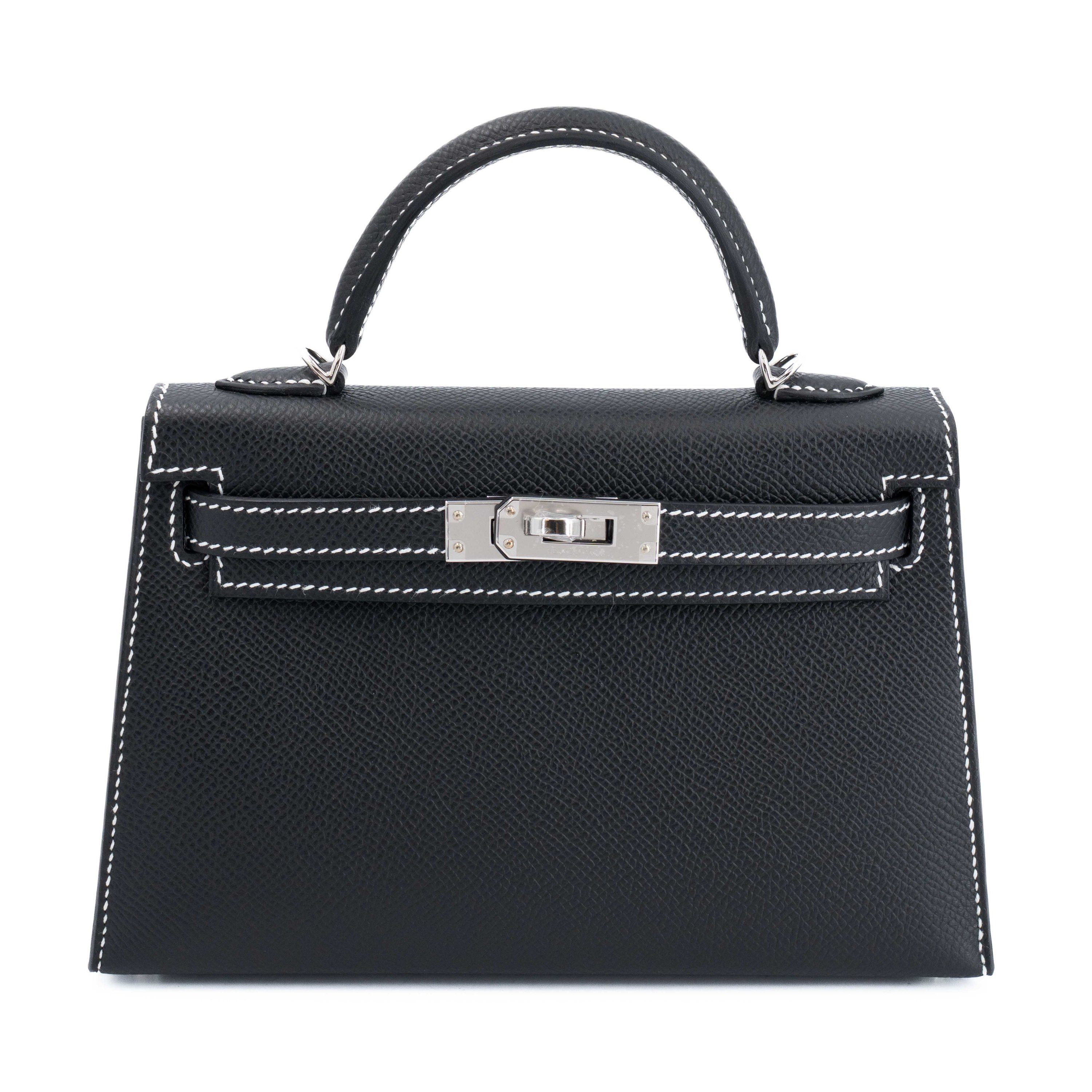 Brand New ( Rank N ) HERMÈS Special Order Mini Kelly II HSS Verso Noir (89) Lime (9R) Epsom Palladium hardware G (2026)