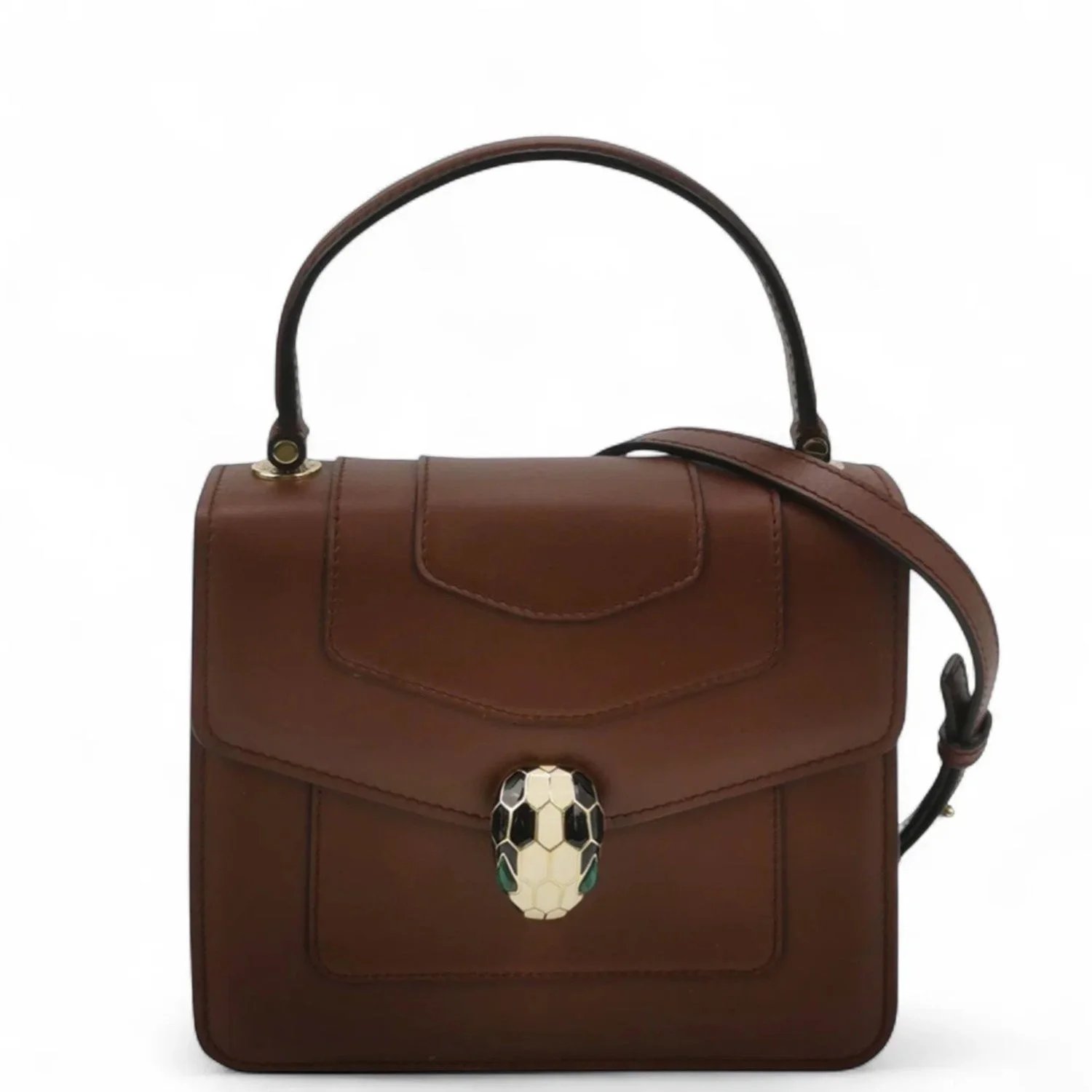Calfskin Serpenti Forever Top Handle Small