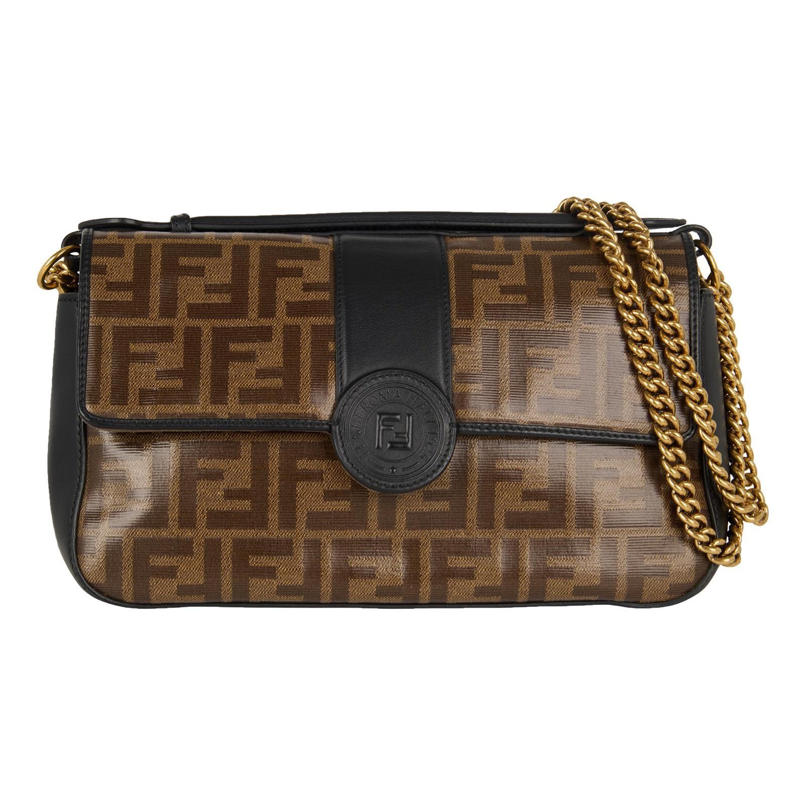 Double F leather handbag