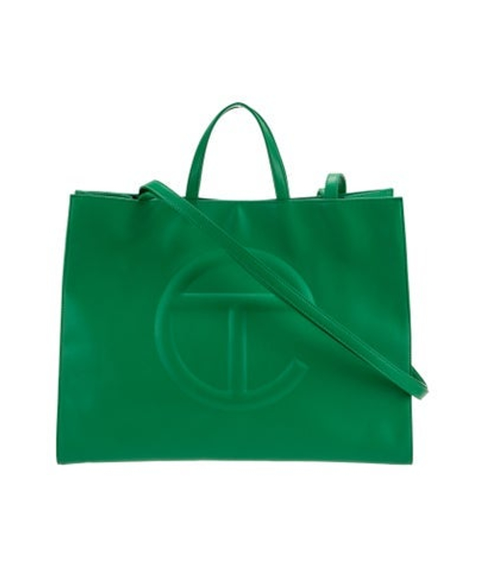 Telfar Vegan Leather Large Greenscreen Shopping Bag Large