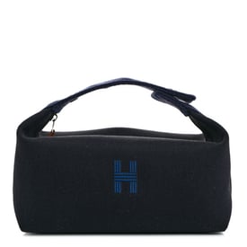 Hermes Canvas Small Bride-A-Brac Pouch Bleu Nuit