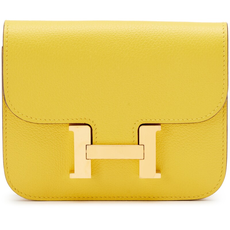Jaune de Naples Evercolor Constance Slim Wallet Gold Hardware, 2022