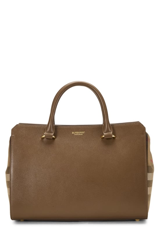 Burberry Brown Leather Banwell Tote Small