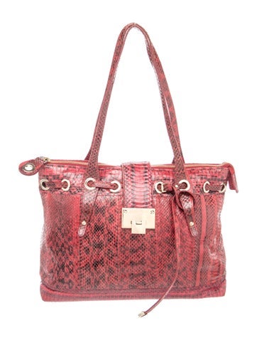 Jimmy Choo Snakeskin Top Handle Bag