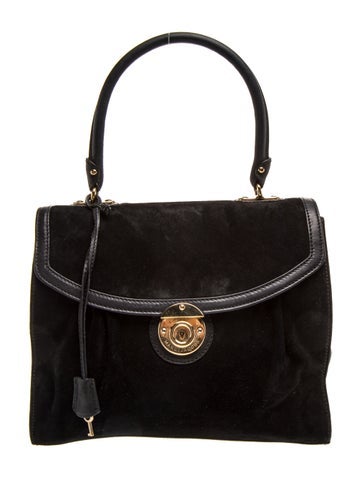 Suede Top Handle Bag