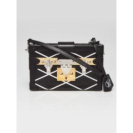 Louis Vuitton Louis Vuitton Black/White Electric Epi Leather Malletage Petite Malle Bag