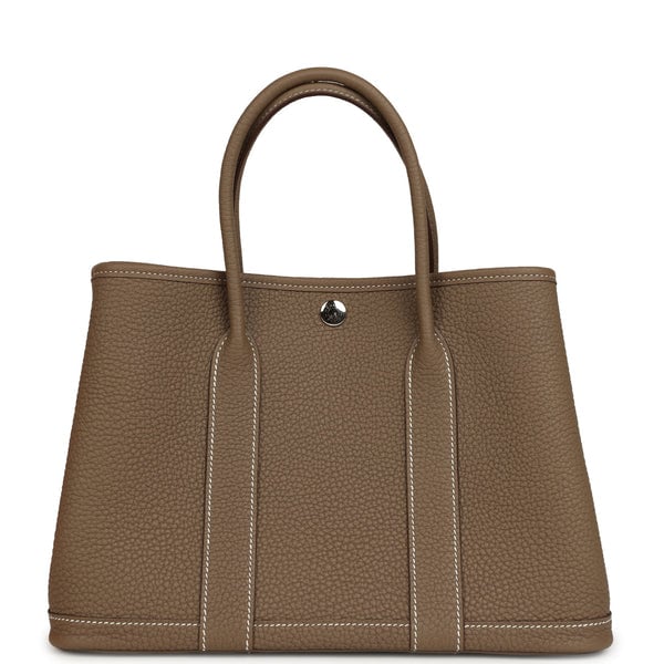 Hermes Garden Party 30 Etoupe Negonda Palladium Hardware