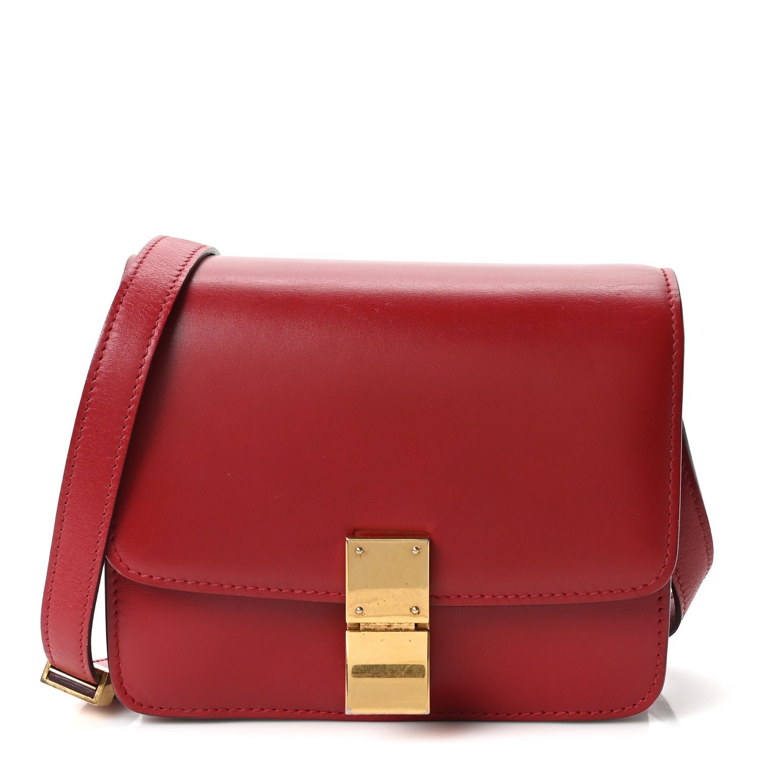 Celine Celine Box Calfskin Small Classic Box Flap Bag Red