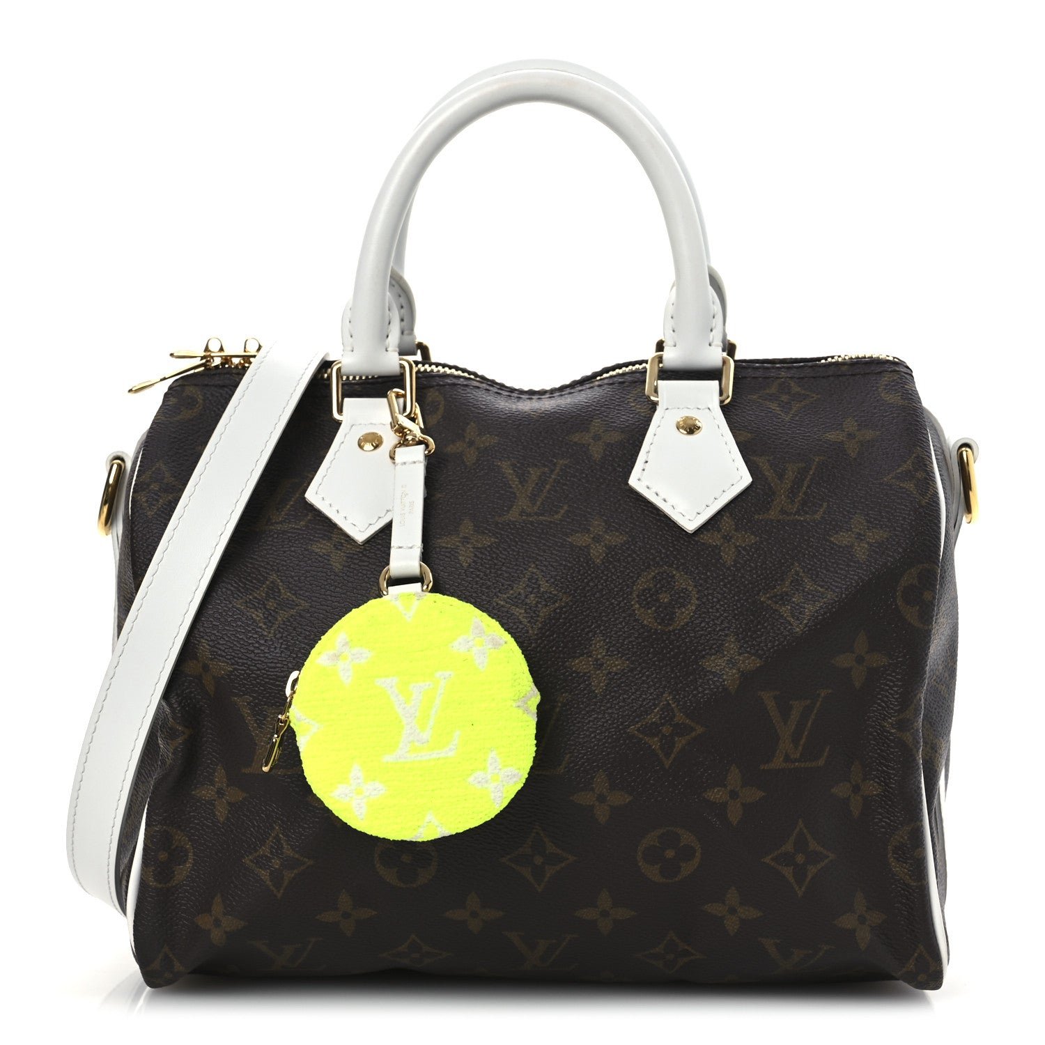 Louis Vuitton Monogram LV Match Speedy Bandouliere 25 White
