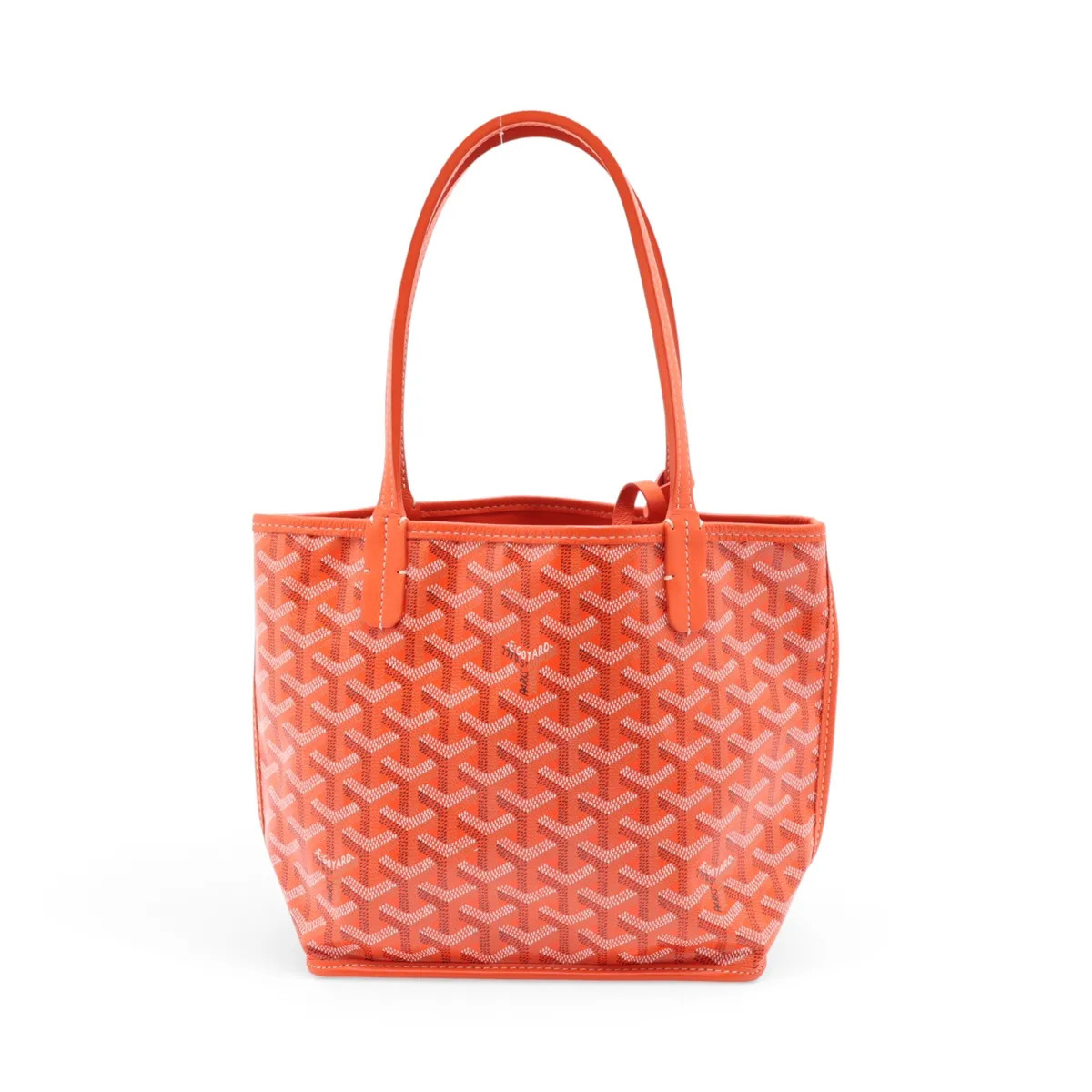 Goyard Anjou Mini PVC & leather Tote bag Orange