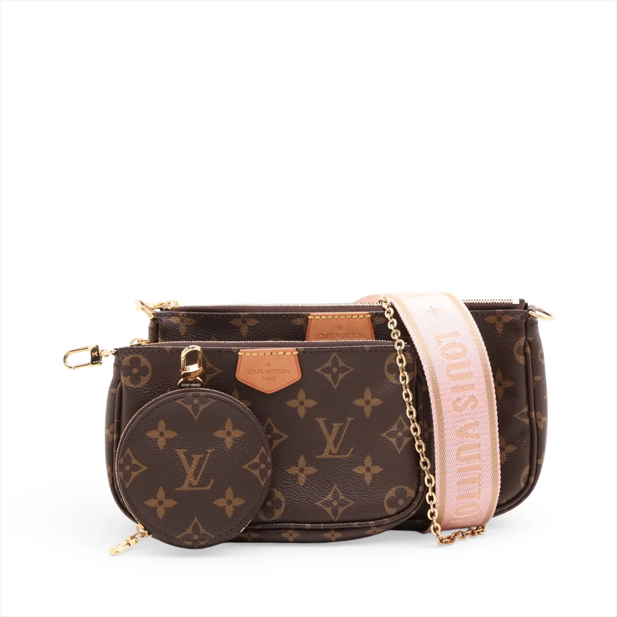 Louis Vuitton Monogram Multi Pochette Accessoires M44840 Brown There was an RFID