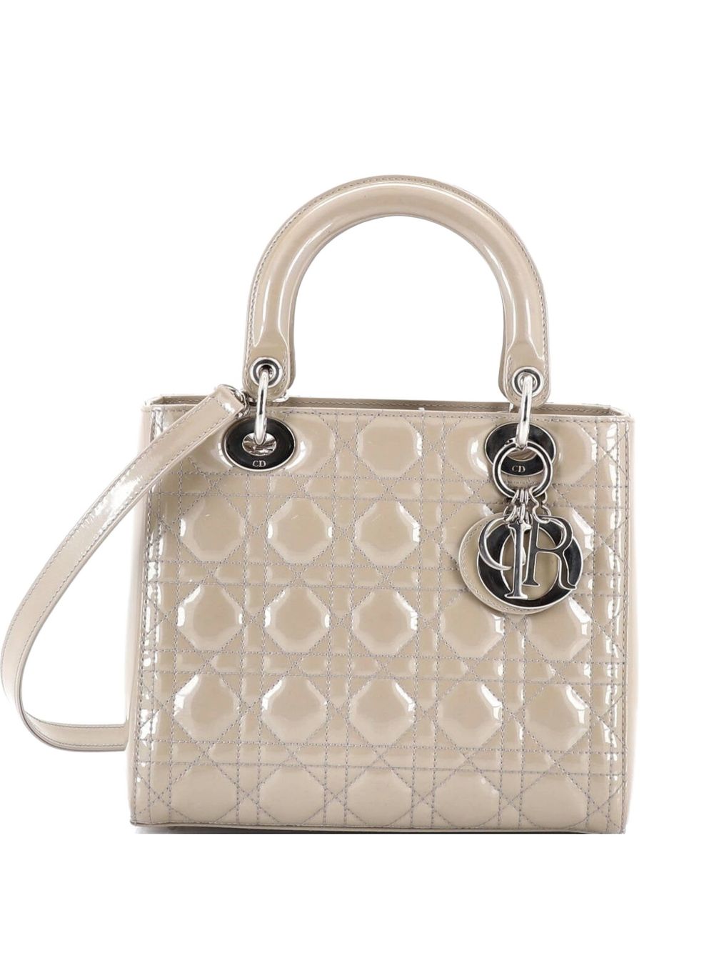 Lady Dior Bag Cannage Quilt Patent Small satchel