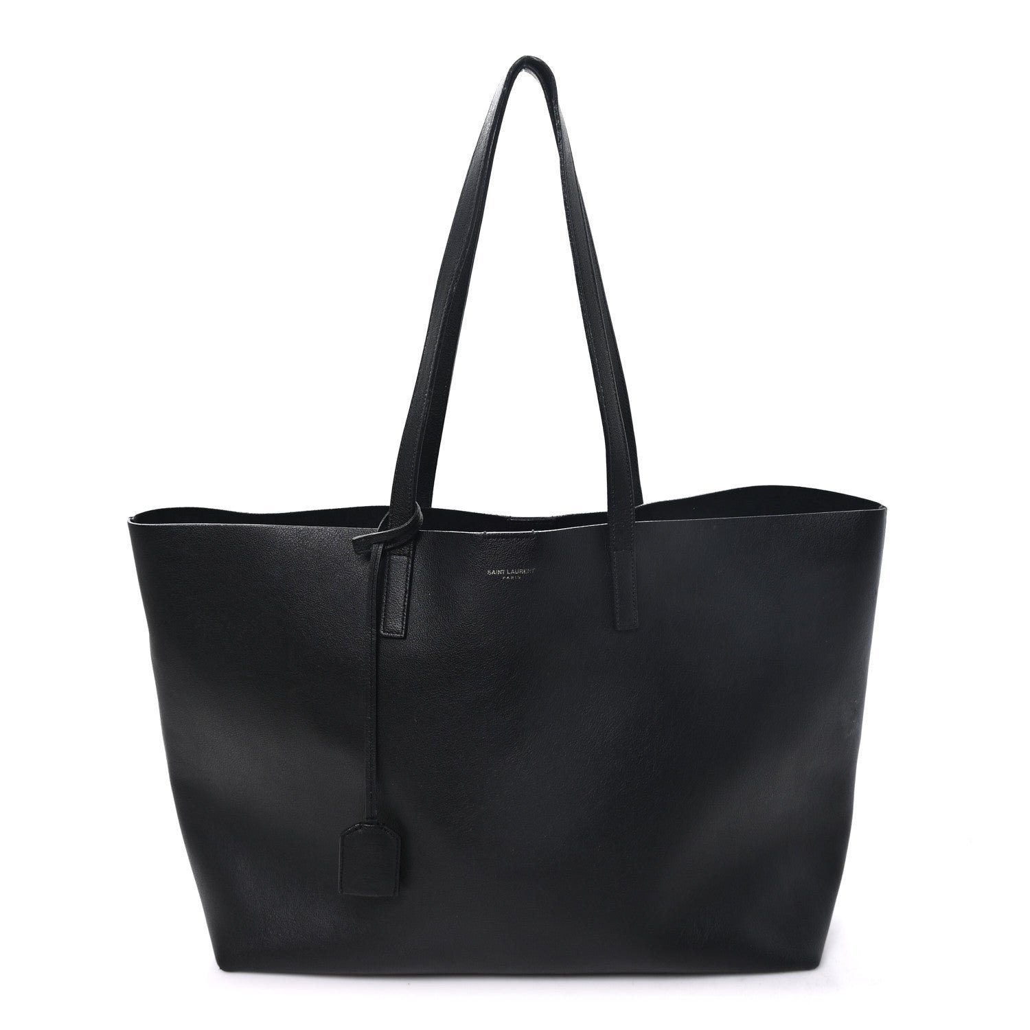 Saint Laurent Calfskin Large Shopping Tote Black