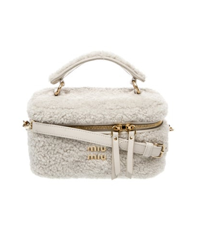 Miu Miu Miu Shearling Top Handle Bag