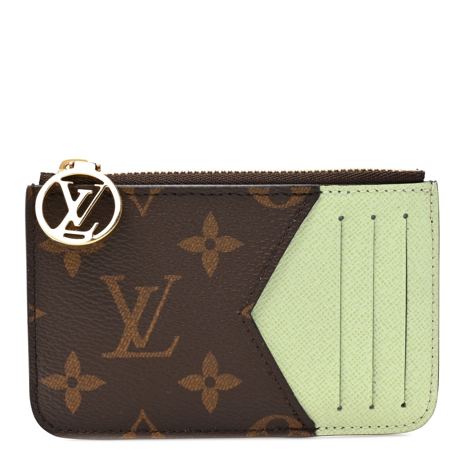 Louis Vuitton Monogram Coin Card Holder Light Green