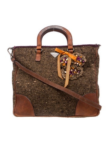 Tweed Top Handle Bag