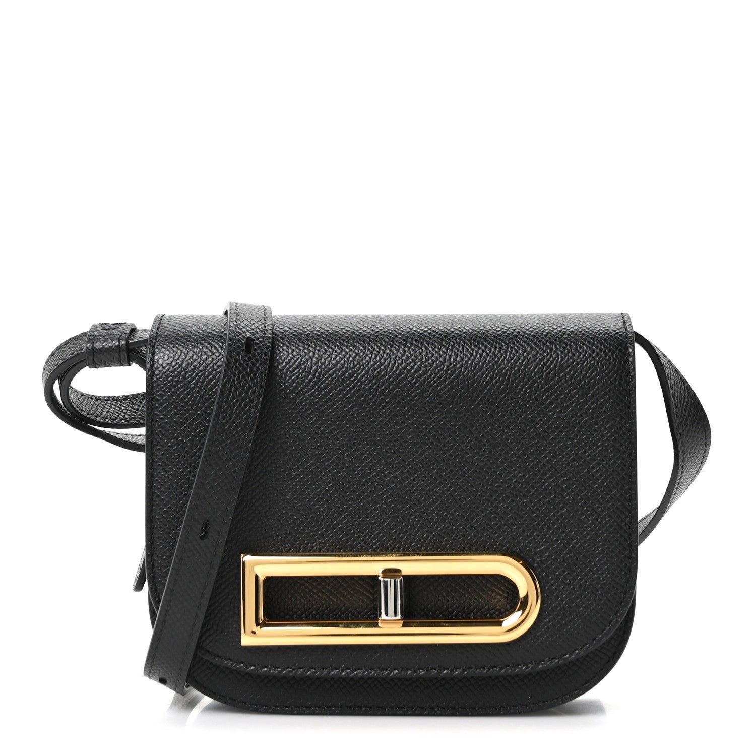 Delvaux Delvaux Alpina Calfskin Toy Lingot Crossbody Black