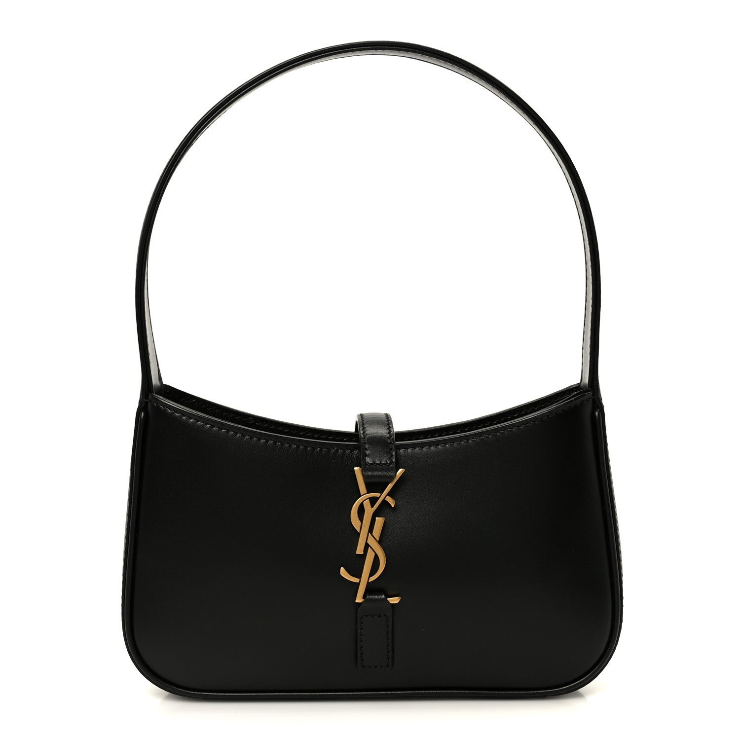 Saint Laurent Smooth Calfskin Le 5 A 7 Mini Hobo Black