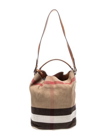 Exploded Check Bucket Bag