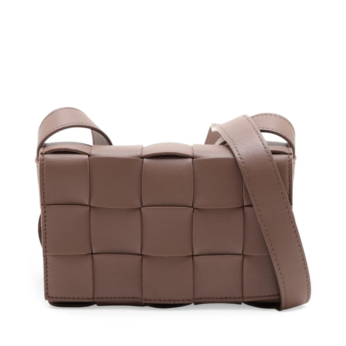 Bottega Veneta Maxi Intrecciato Cassette Leather Shoulder bag Brown