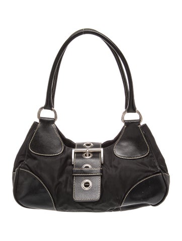 Prada Enameled Metal Triangle Moon