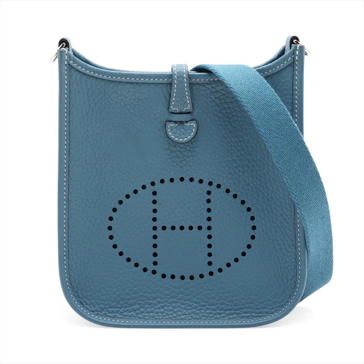 Hermès evelyn 16 TPM Amazon Taurillon Clemence NEW BLUE JEEN Silver Metal Fittin