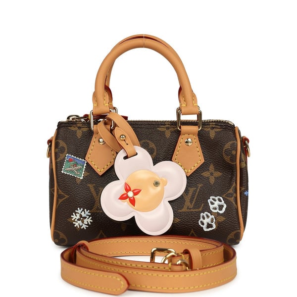 Louis Vuitton Louis Vuitton "Vivienne" Nano Speedy Bag Brown Monogram Snowy Pearl Gold Hardware