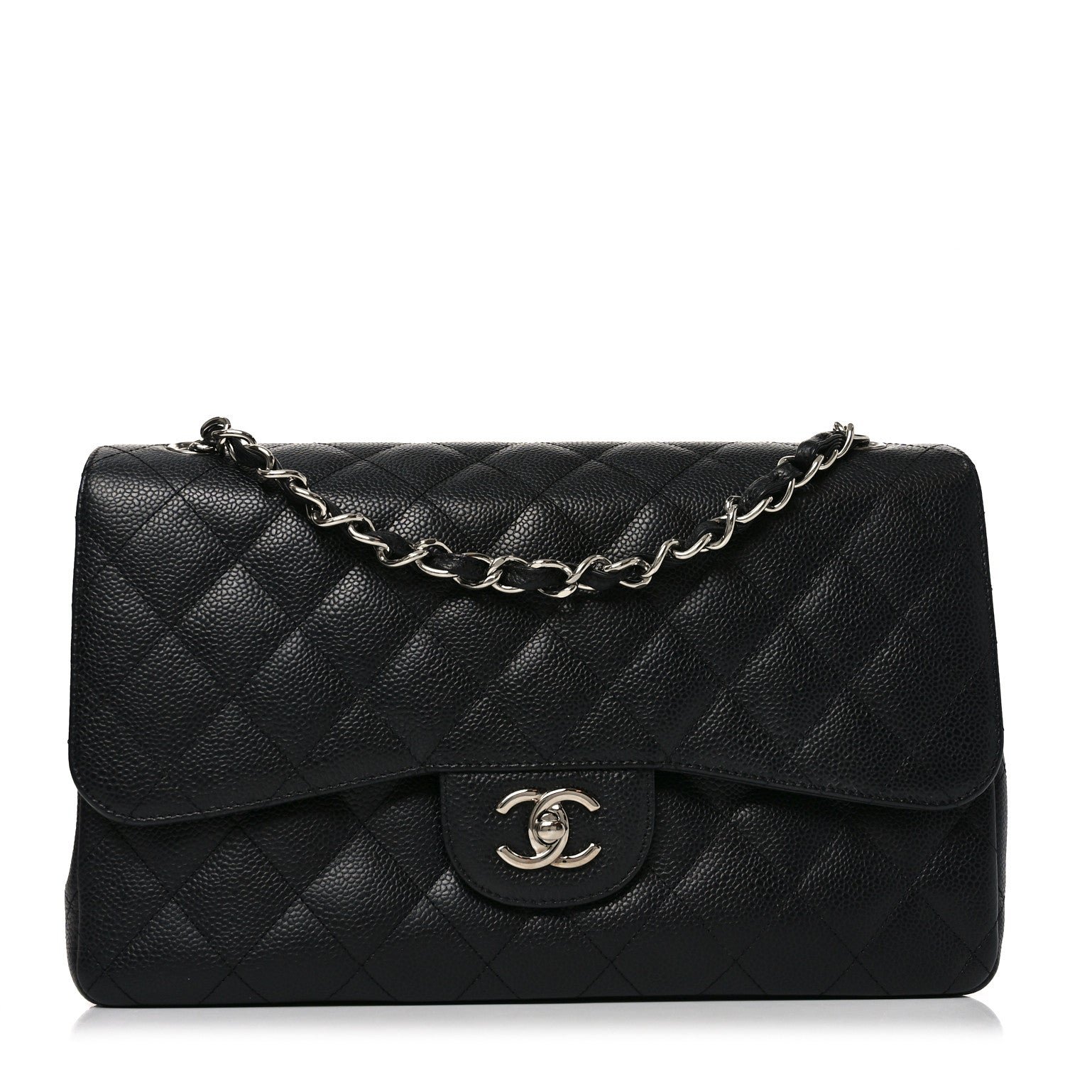 Chanel Caviar Quilted Jumbo Double Flap Black