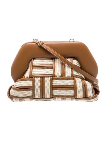Themoire Straw Crossbody Bag