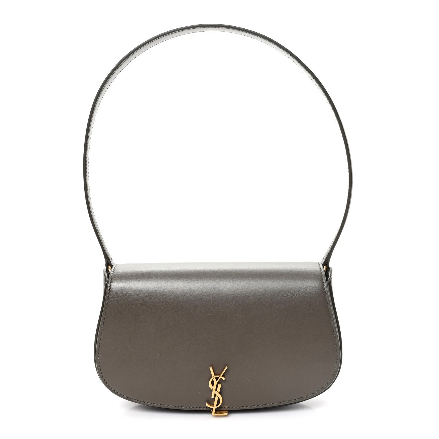 Saint Laurent Box Calfskin Mini Voltaire Shoulder Bag Deep Musk