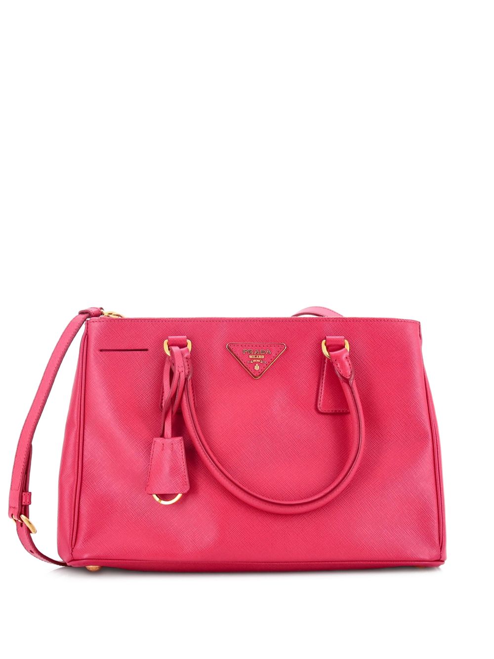 Double Zip Lux Saffiano Leather Small tote bag
