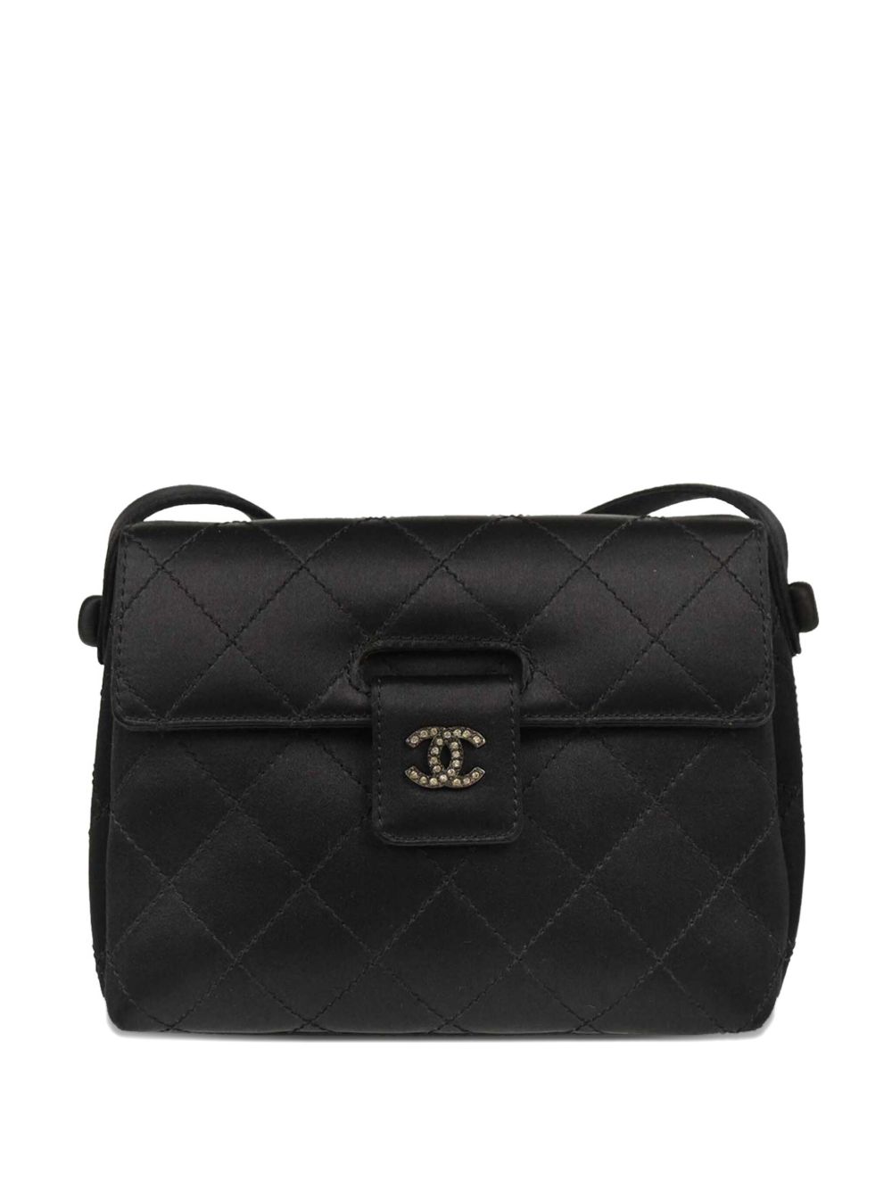 1998 quilted satin shoulder bag