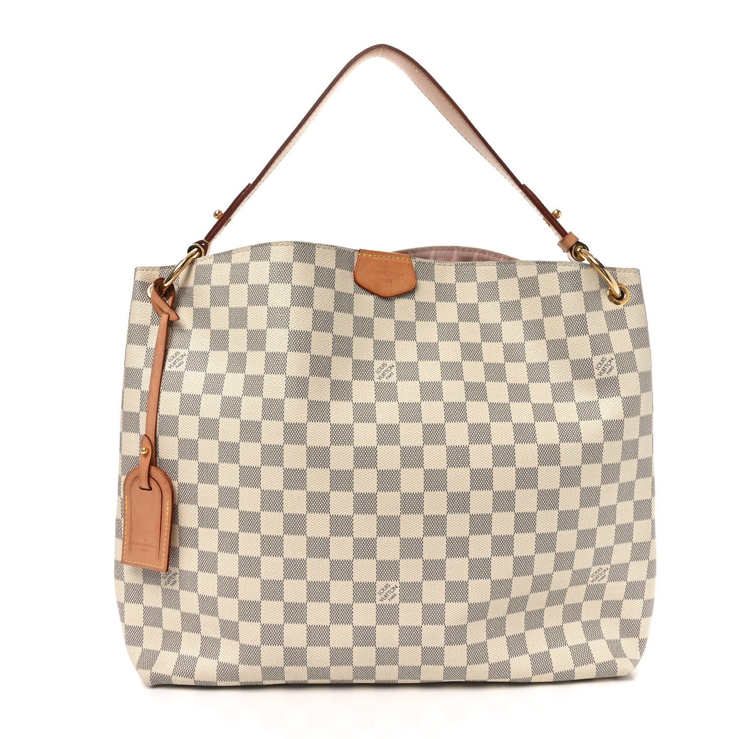 Louis Vuitton Damier Azur Graceful MM Rose Ballerine