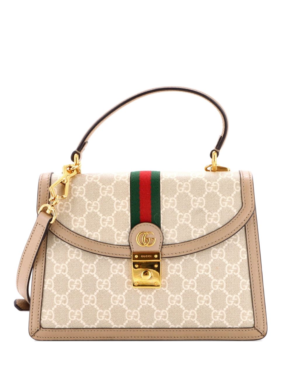 Ophidia Flap Top Handle Bag GG Coated Canvas Small satchel