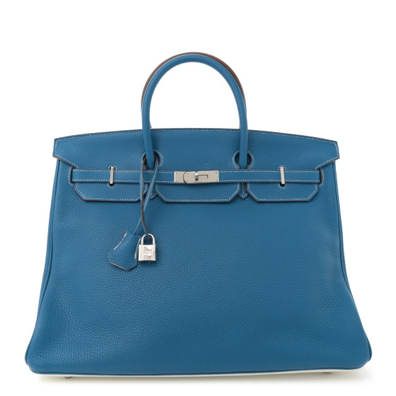 Hermes Togo Eclat Birkin 40 Mykonos White