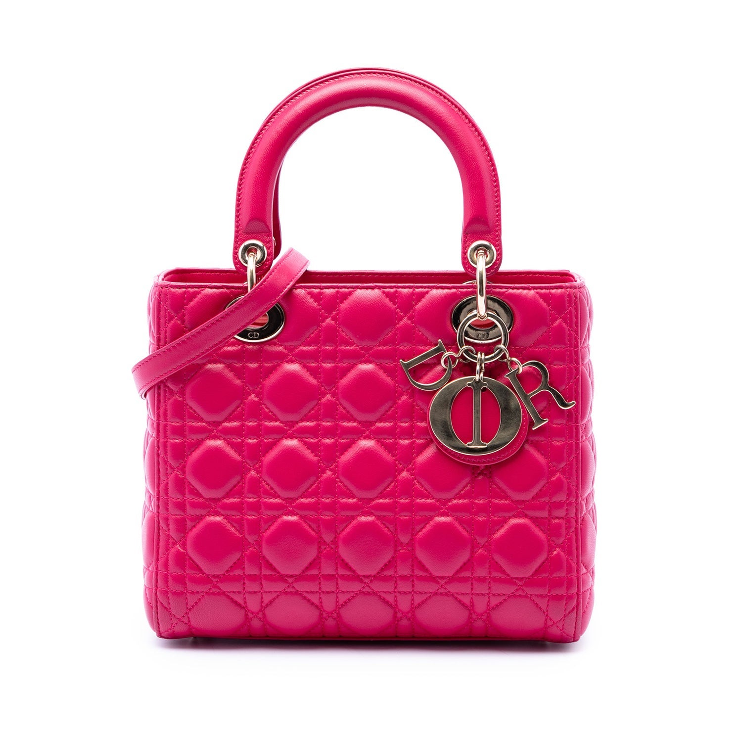 Lambskin Medium Lambskin Cannage Lady Dior