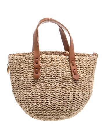 Straw Top Handle Bag