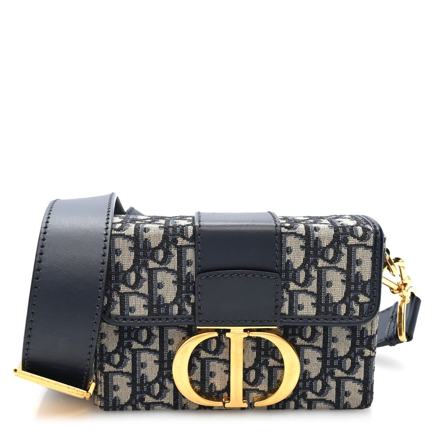 Christian Dior Oblique 30 Montaigne Box Bag Blue