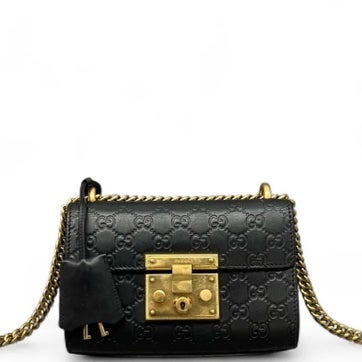 Calfskin Padlock Shoulder Bag Small