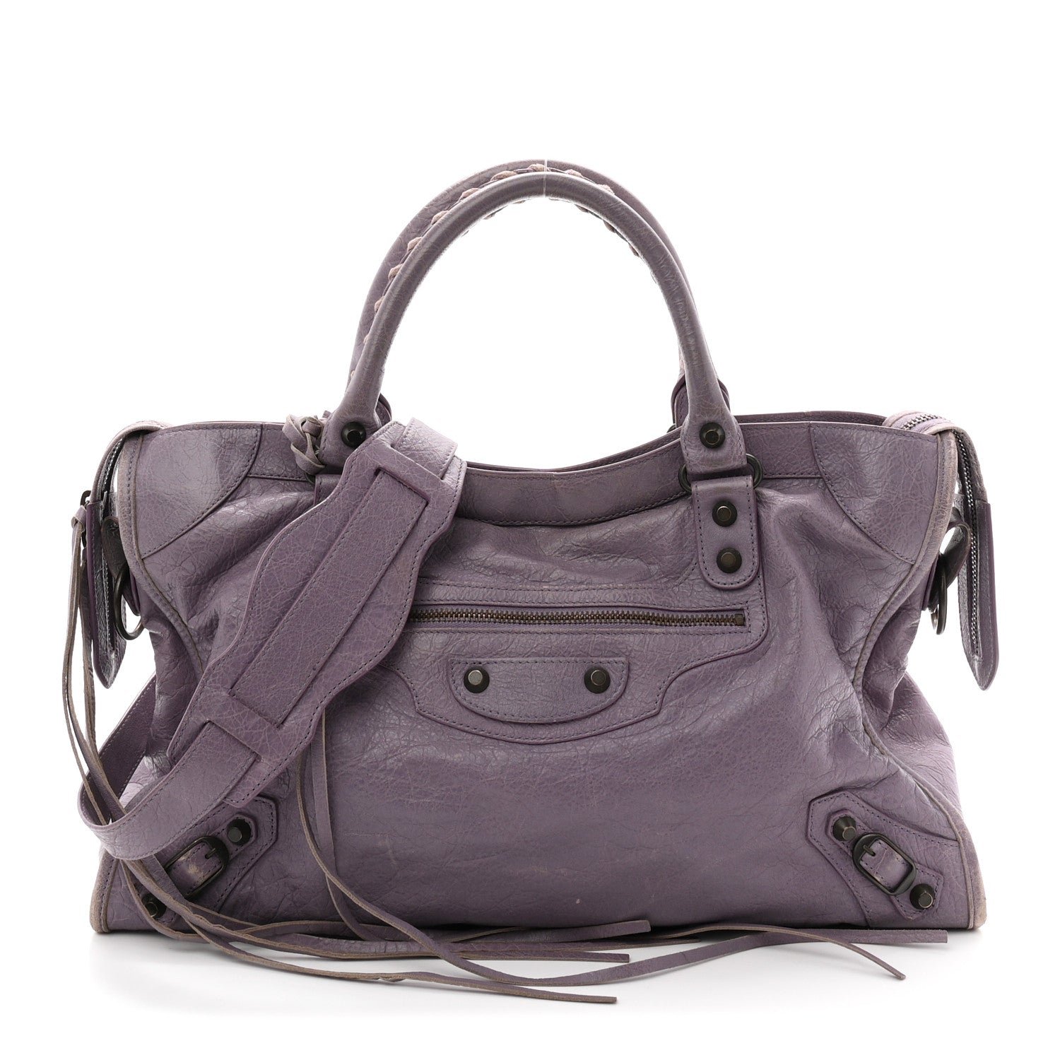 Balenciaga Agneau Classic Hardware City Glycine