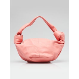 Bottega Veneta Bottega Veneta Pink Leather Double Knot Teen Shoulder Bag