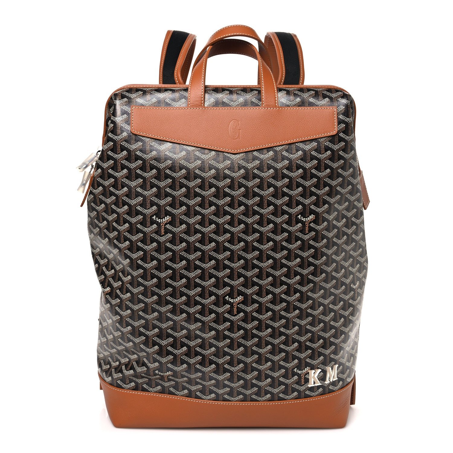 Goyard Goyard Goyardine Calfskin Cisalpin Backpack  Black Gold