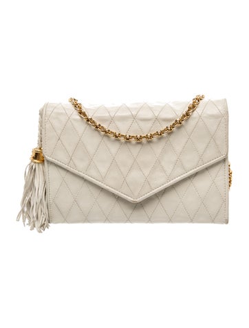 Vintage Quilted Tassel Flap Bag