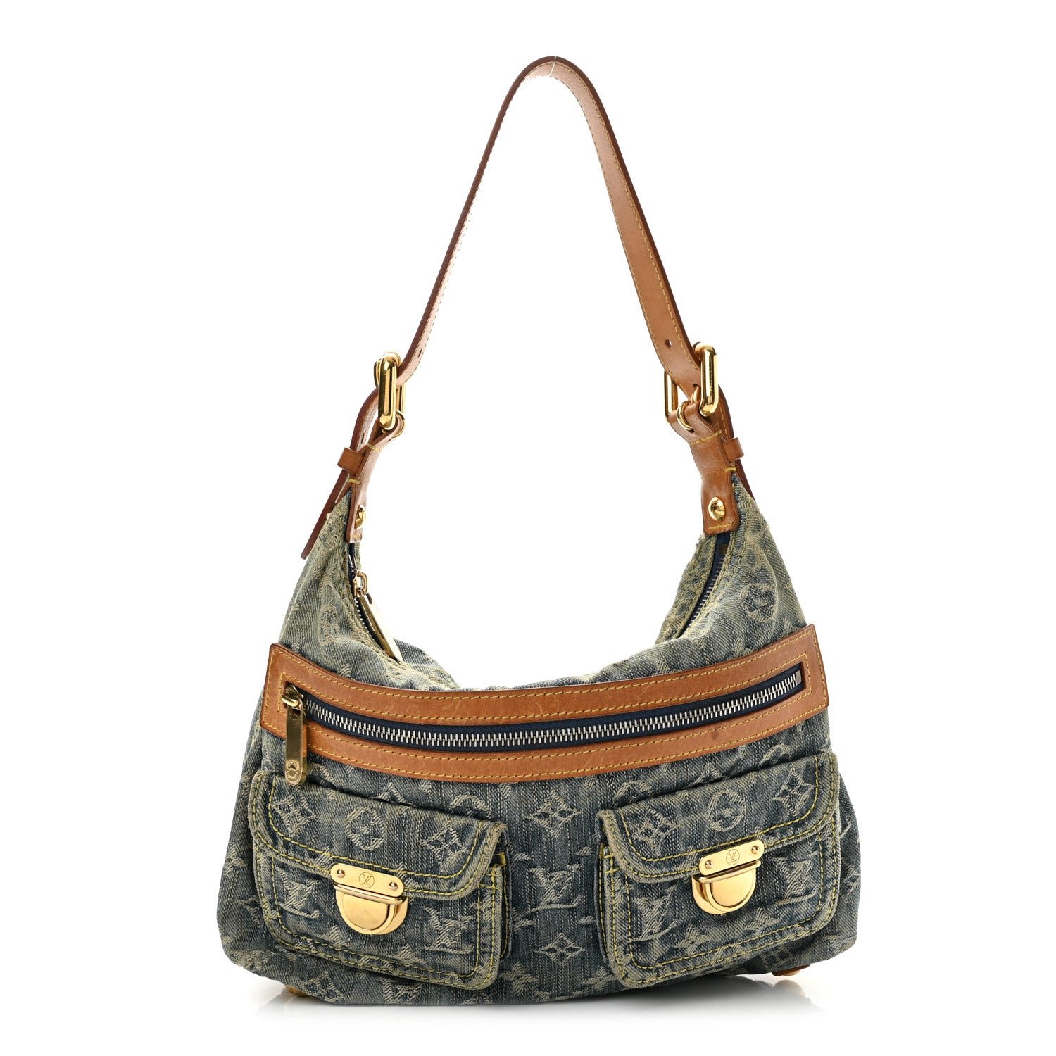 Louis Vuitton Monogram Denim Baggy PM Blue