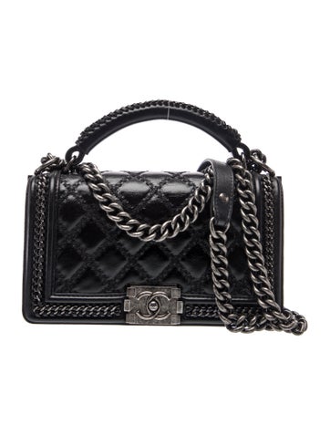 Quilted Medium Boy Handle Bag