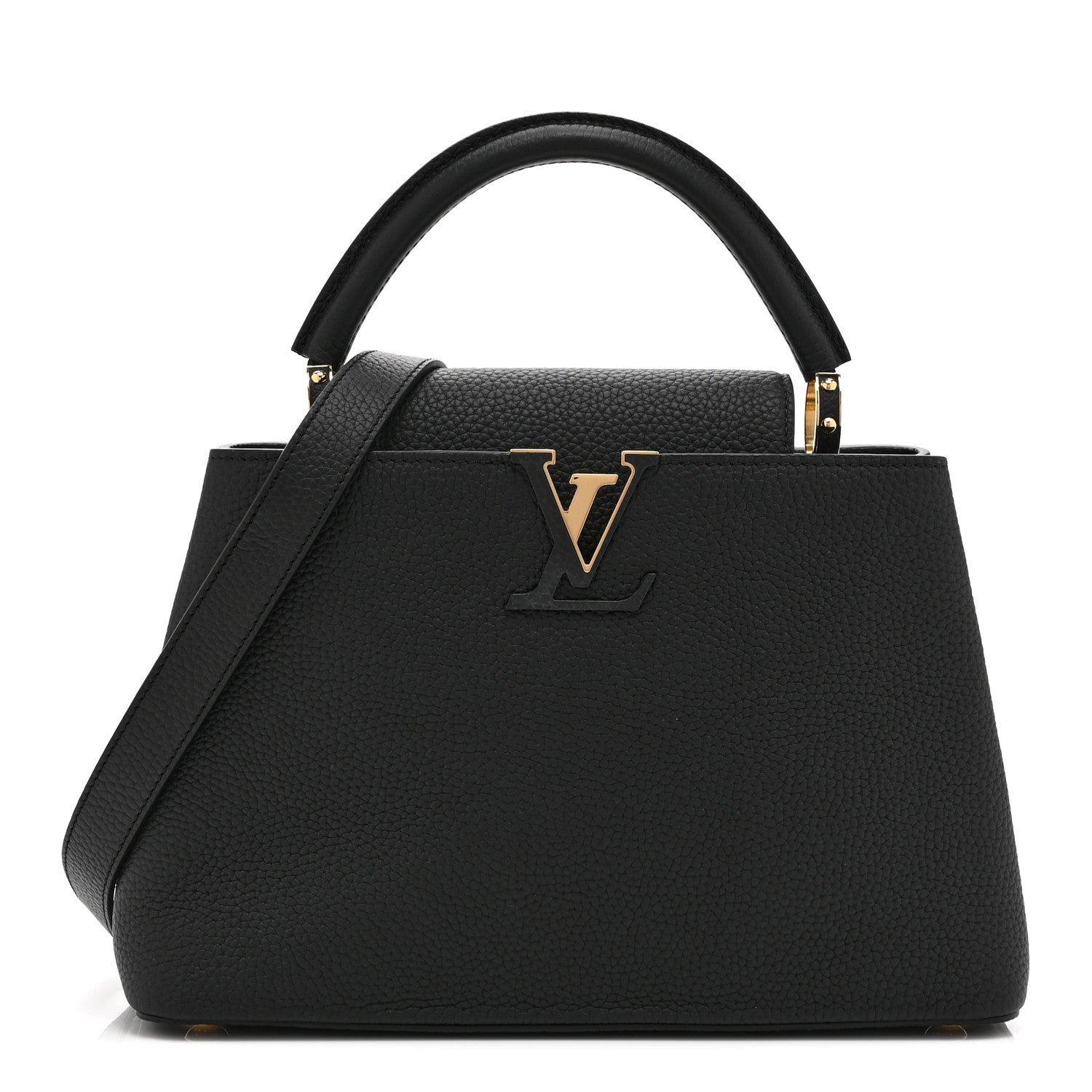 Louis Vuitton Taurillon Capucines PM Black