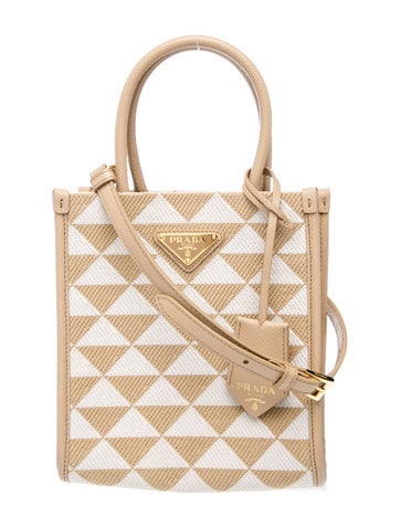 Enameled Metal Triangle Symbole Embroidered Mini Bag Mini