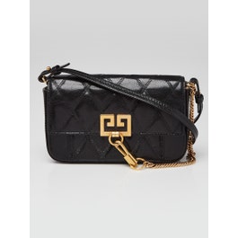 Givenchy Givenchy Black Quilted Leather GV3 Crossbody Bag