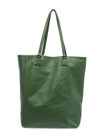 Leather Leather Anagram Shopper Tote Bag